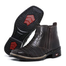 Bota Country Masculina Couro Estilo Casco de Tatu