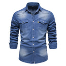 Camisa Country Algodão Estilo Jeans