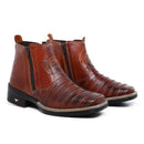 Bota Country Masculina Couro Estilo Casco de Tatu