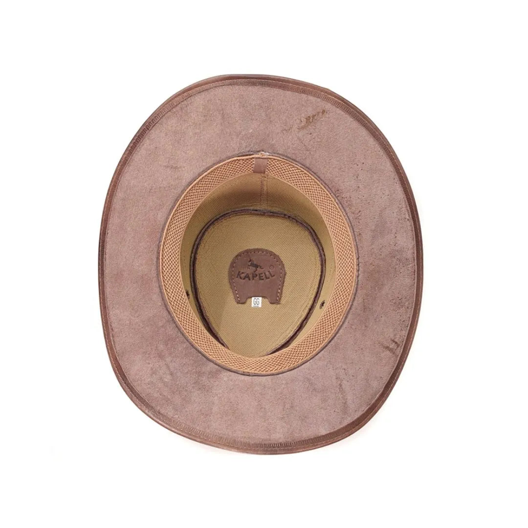 Chapéu Country Couro Legítimo Vaquejada Marrom