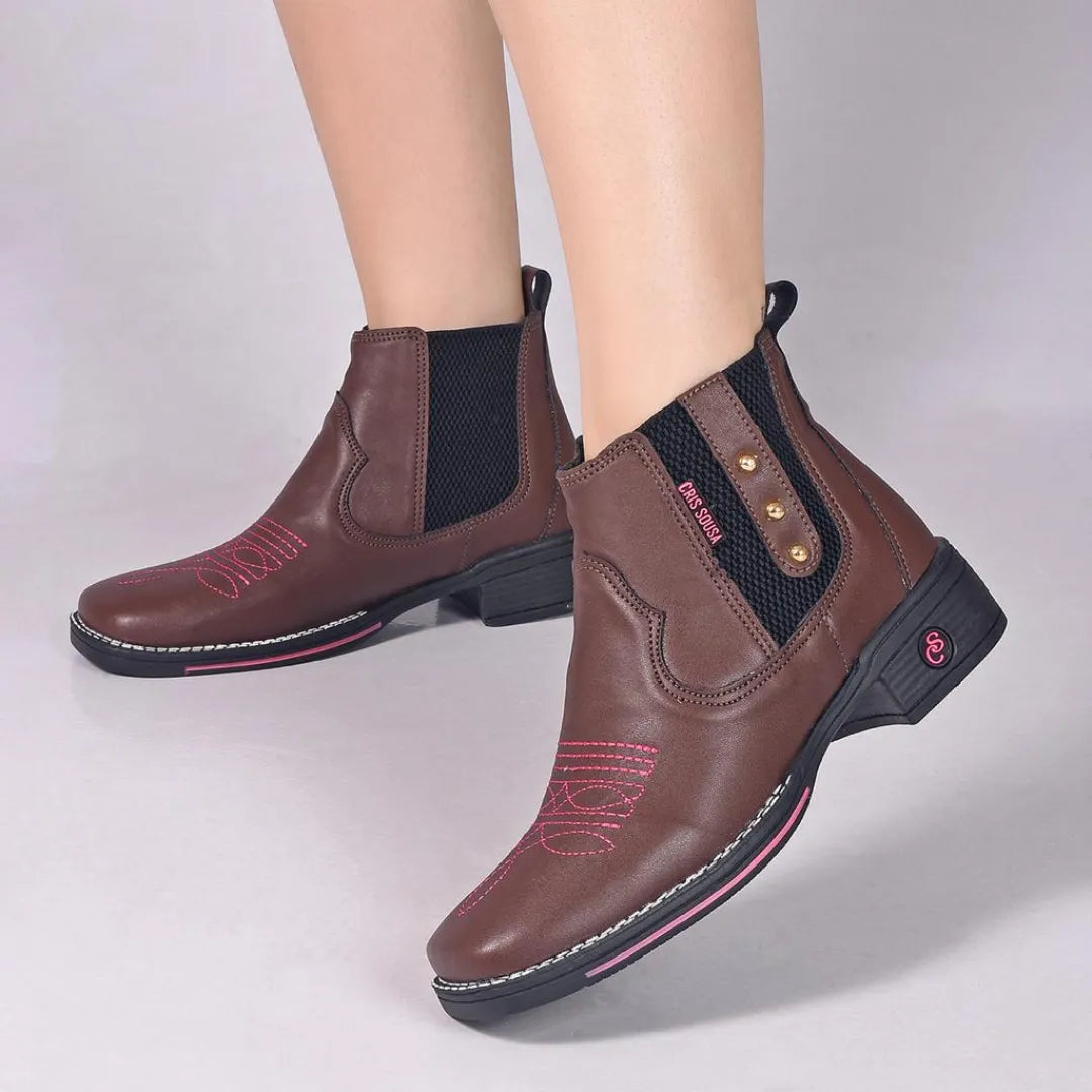 Bota Texana Feminina Country + Copo Térmico GRÁTIS