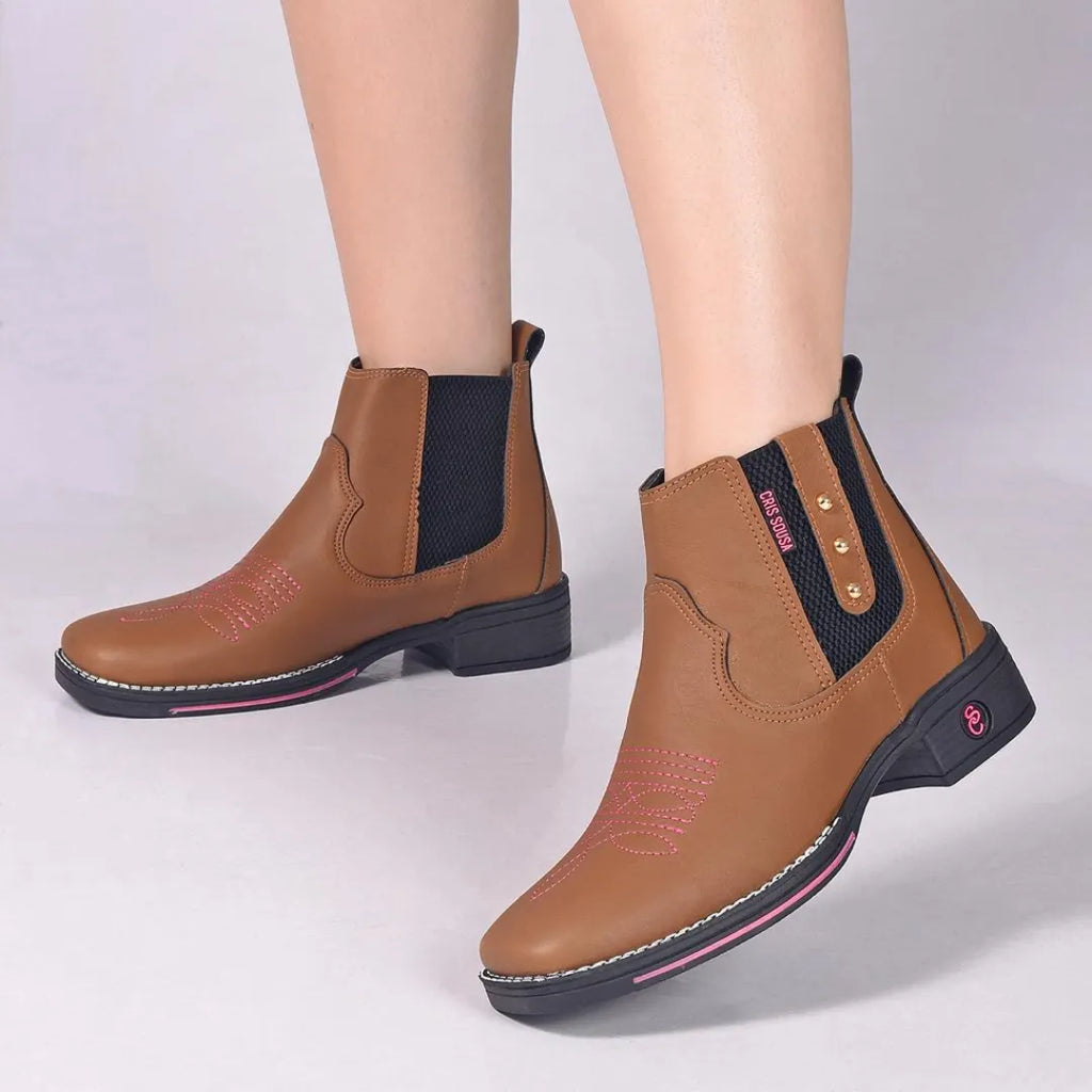 Bota Texana Feminina Country + Copo Térmico GRÁTIS