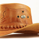 Chapéu Country Couro Legítimo Vaquejada Caramelo