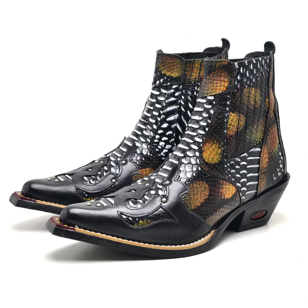 Bota Texana Masculina Bico Fino Python