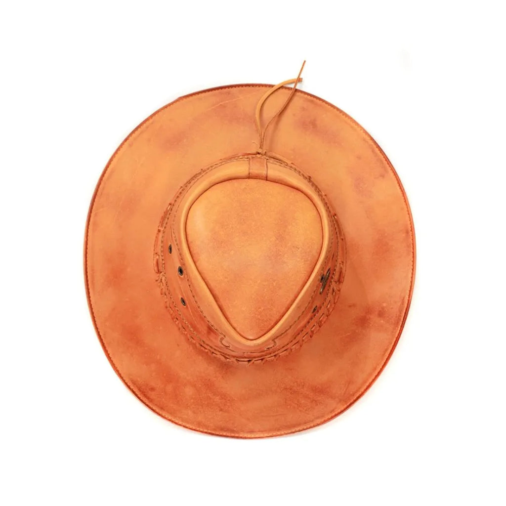 Chapéu Country Couro Legítimo Vaquejada Caramelo