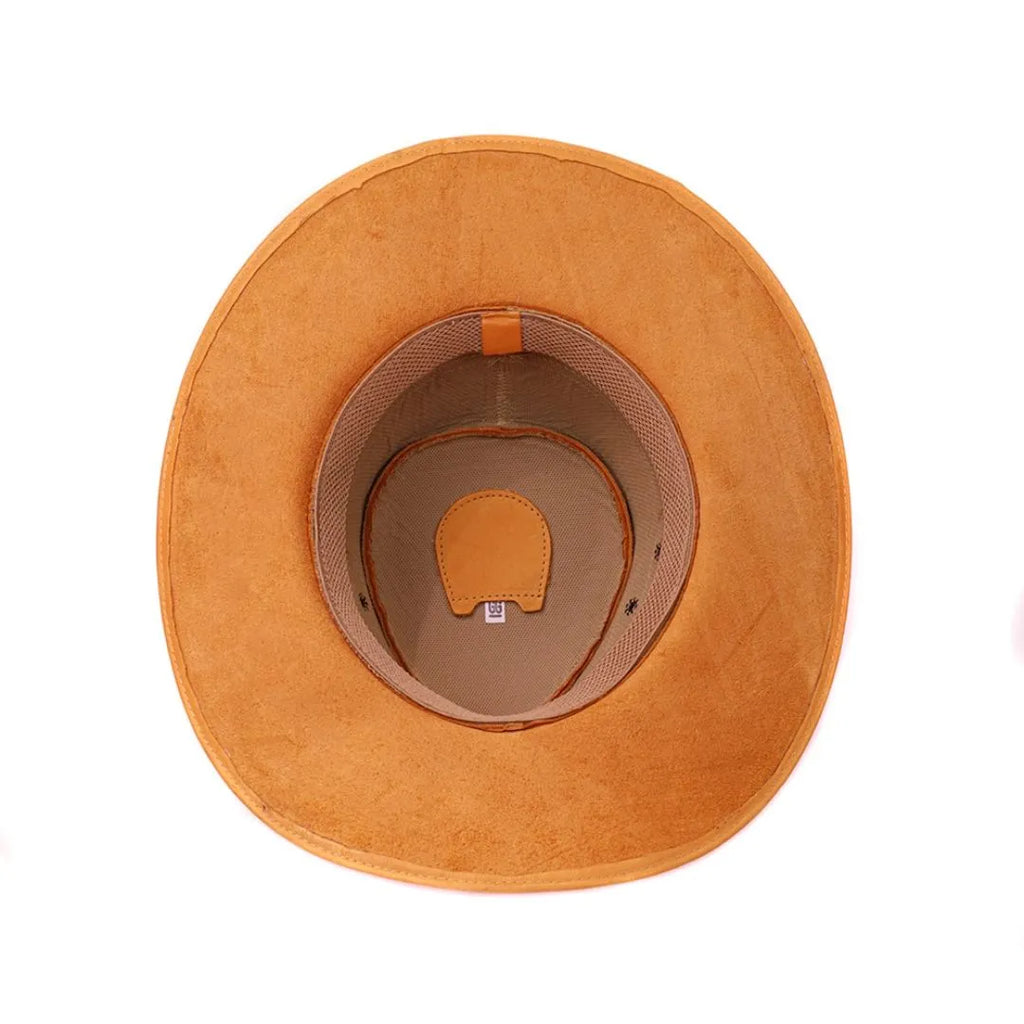 Chapéu Country Couro Legítimo Vaquejada Caramelo