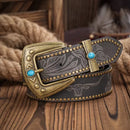 Cinto Country Fivela Joia do Deserto Couro PU