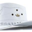 Chapéu Country Couro Legítimo Vaquejada Branco