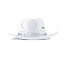 Chapéu Country Couro Legítimo Vaquejada Branco