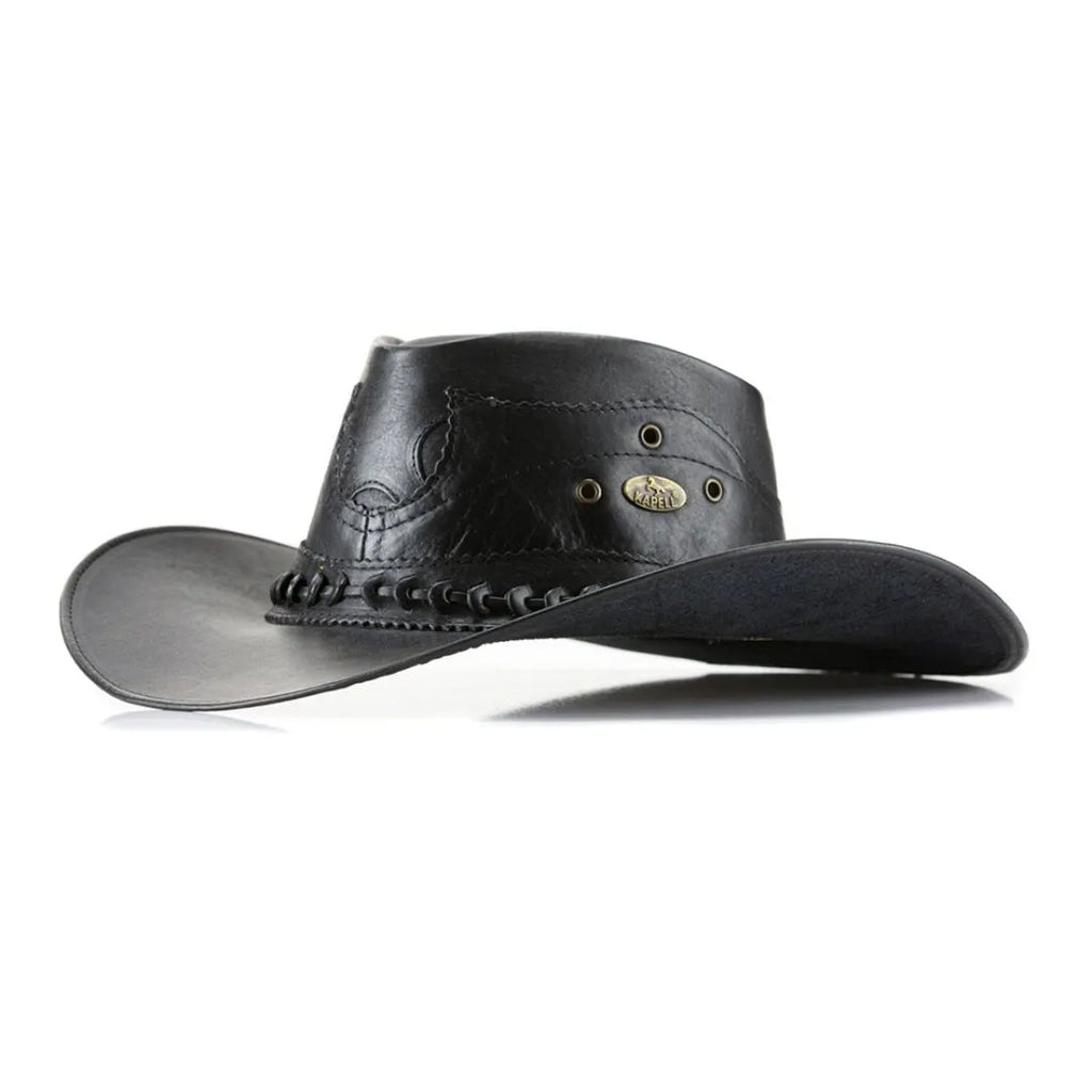 Chapéu Country Couro Legítimo Vaquejada Preto