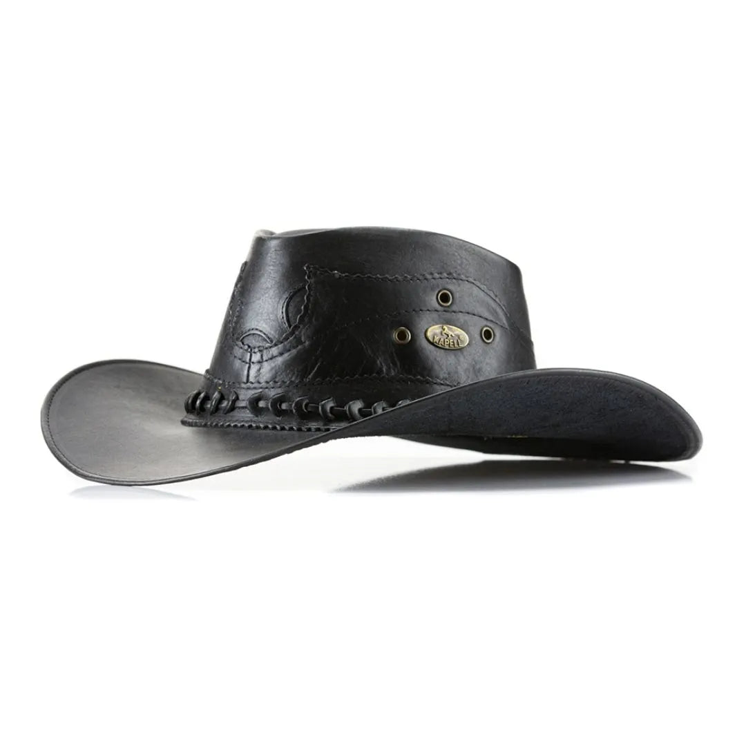 Chapéu Country Couro Legítimo Vaquejada Preto