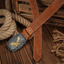 Cinto Country Fivela Águia Dourada Couro PU