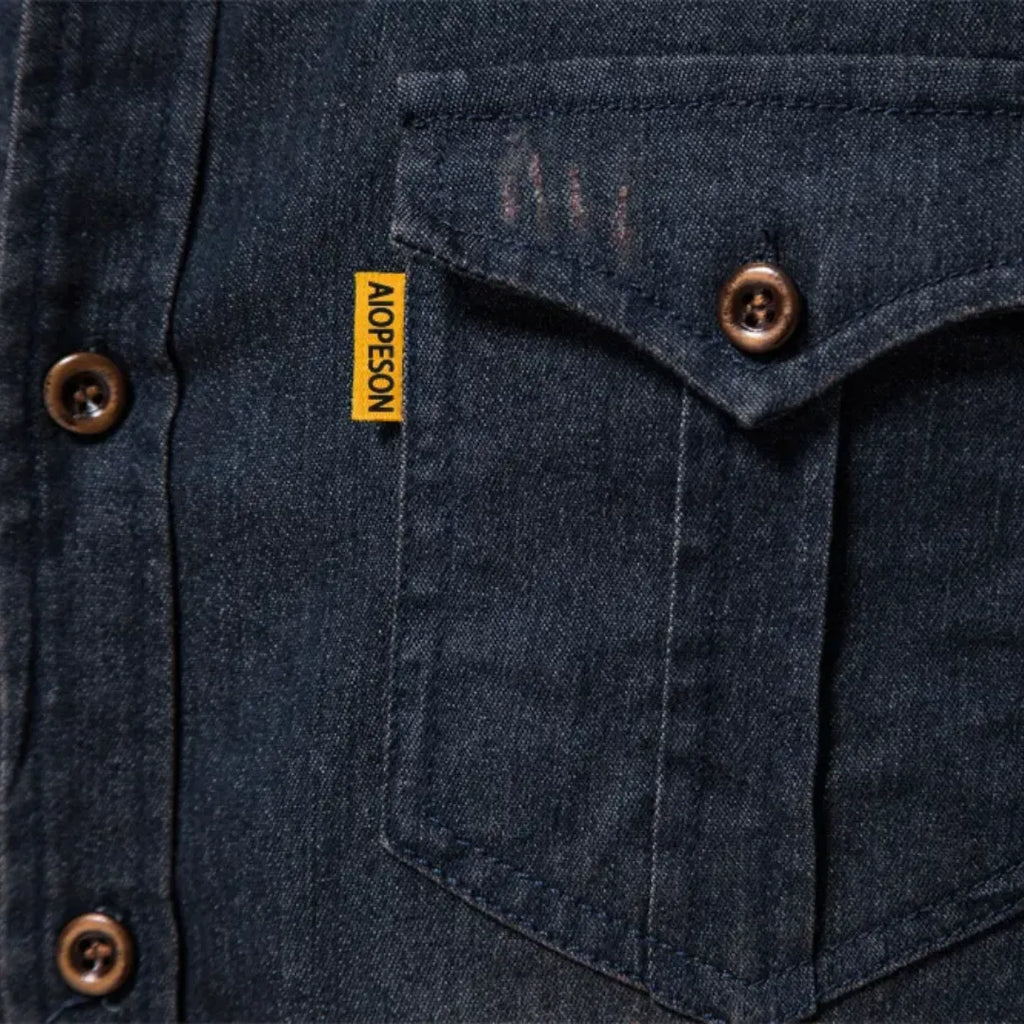 Camisa Country Algodão Estilo Jeans