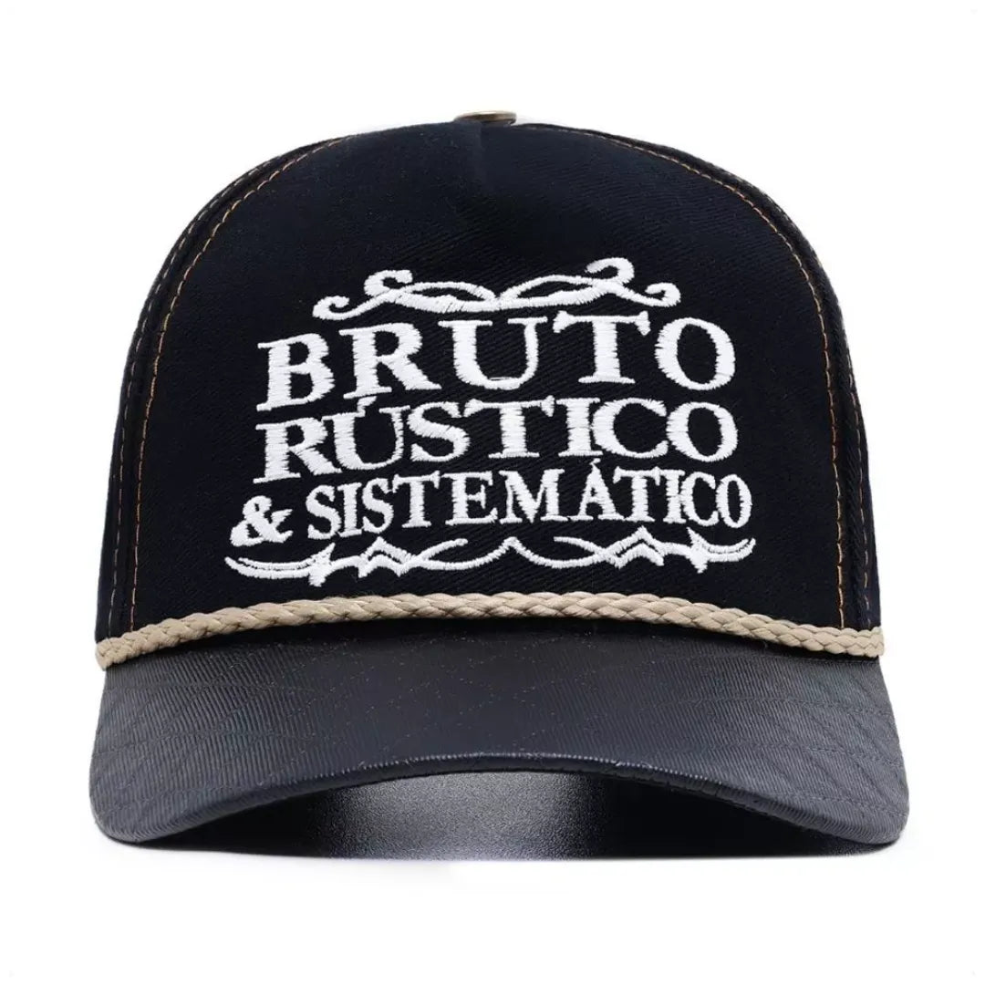 Boné Country Bruto Rústico e Sistemático Ajustável Trucker