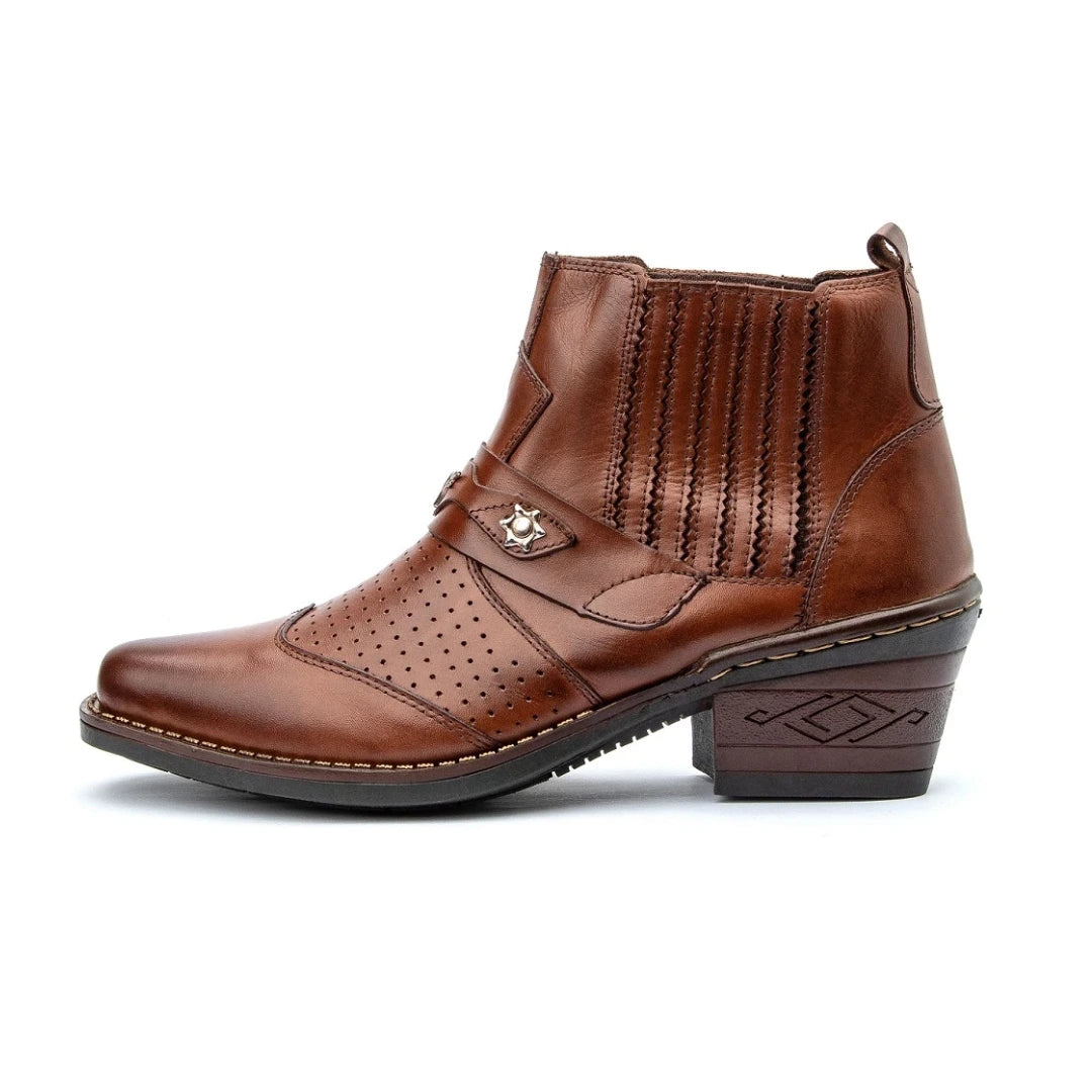 Bota Estilo Sheriff Americano Couro Legítimo