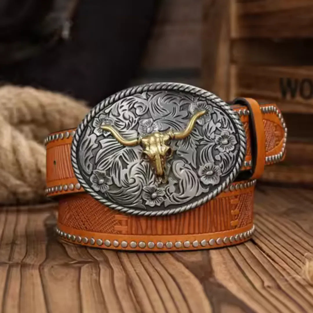 Cinto Country Fivela Cabeça Taurus