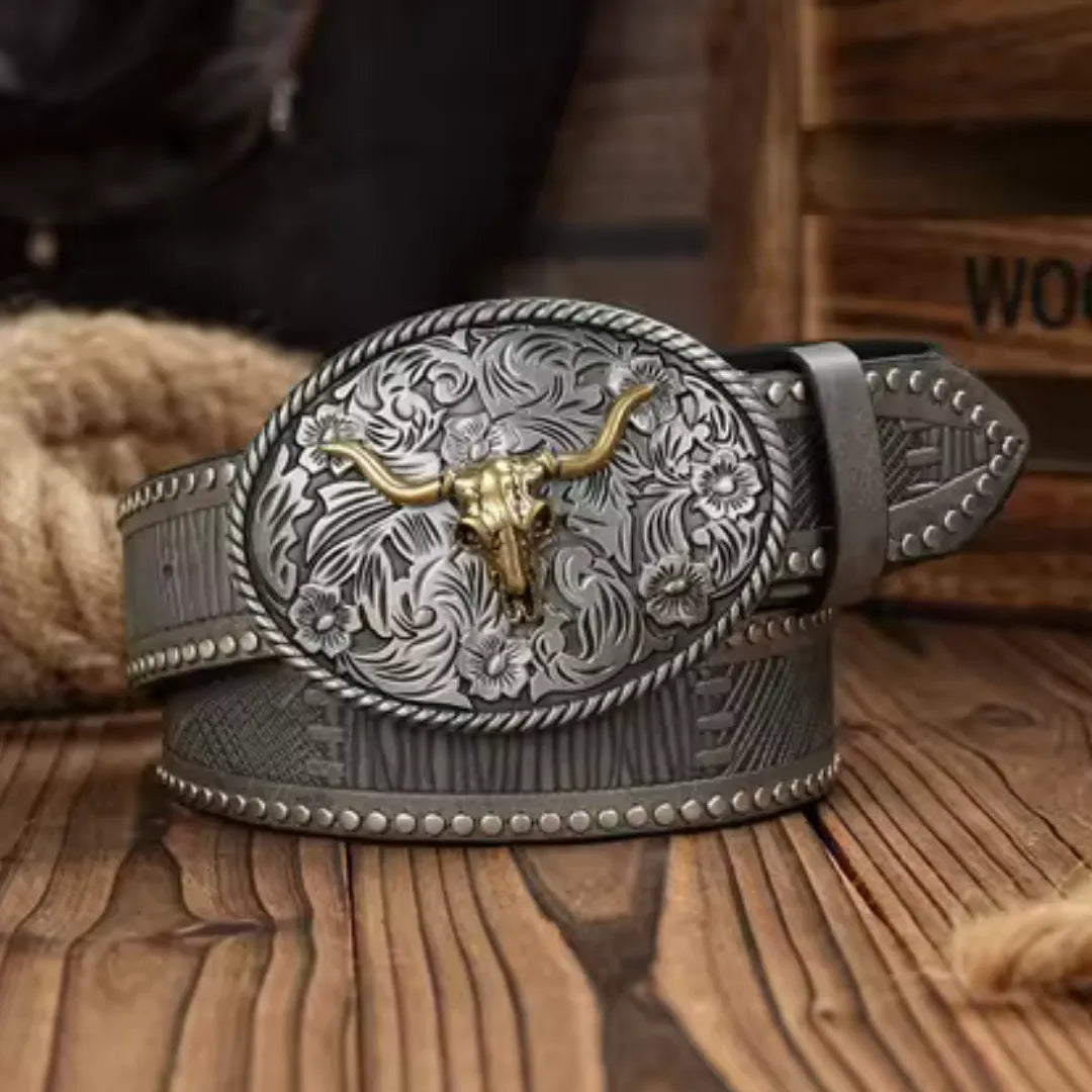 Cinto Country Fivela Cabeça Taurus