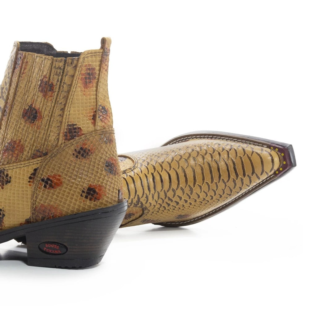 Bota Texana Masculina Bico Fino Estilo Onça