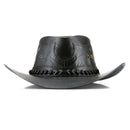 Chapéu Country Couro Legítimo Vaquejada Preto