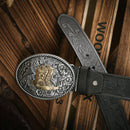 Cinto Country Fivela Bota & Espora Couro PU