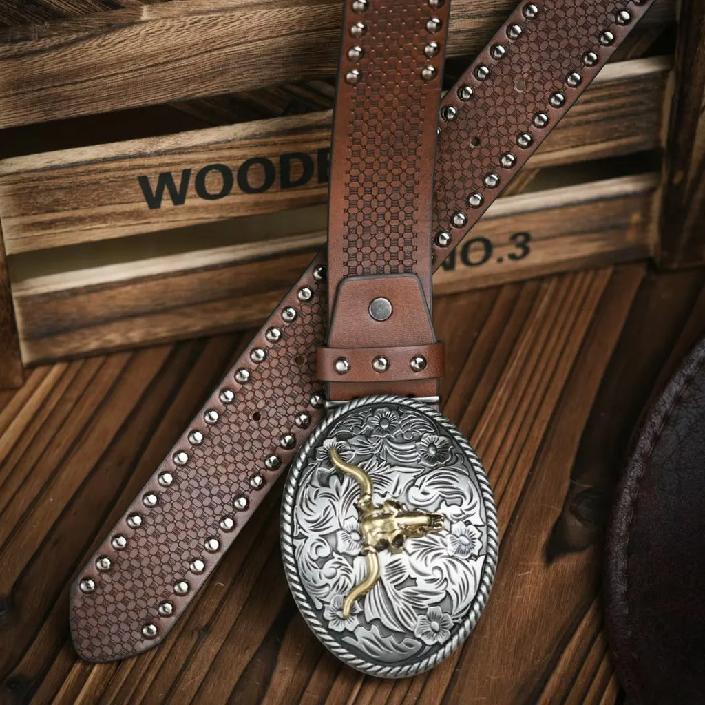 Cinto Country Fivela Cabeça Taurus