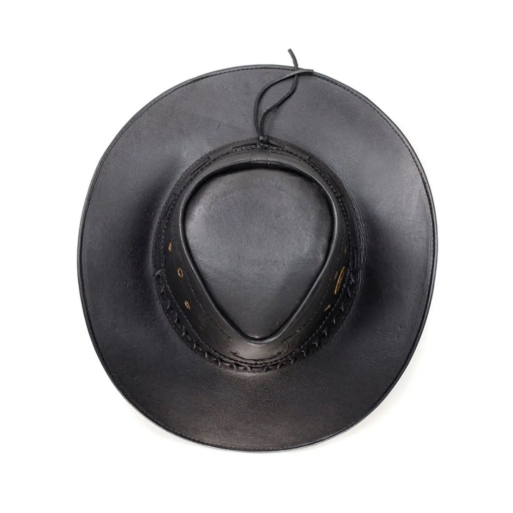Chapéu Country Couro Legítimo Vaquejada Preto