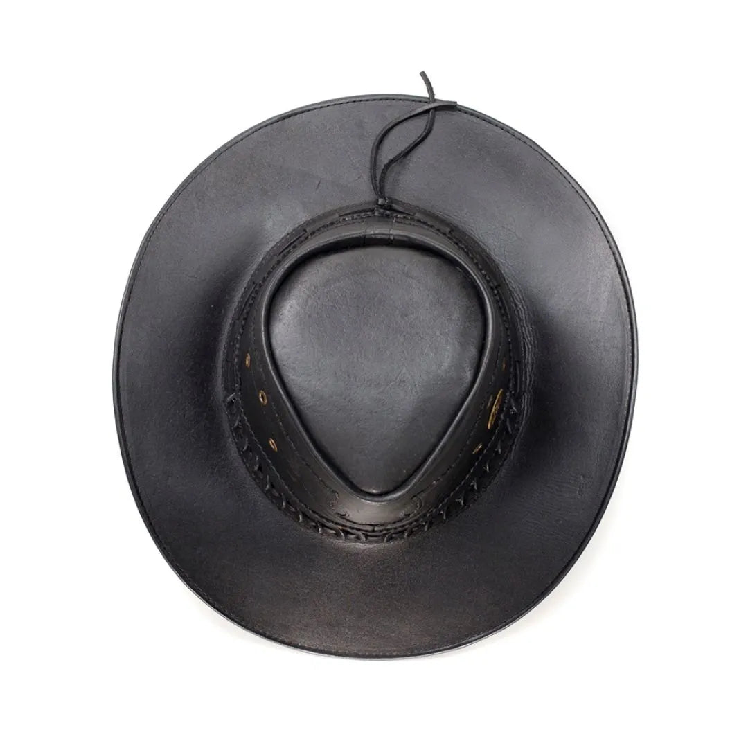 Chapéu Country Couro Legítimo Vaquejada Preto