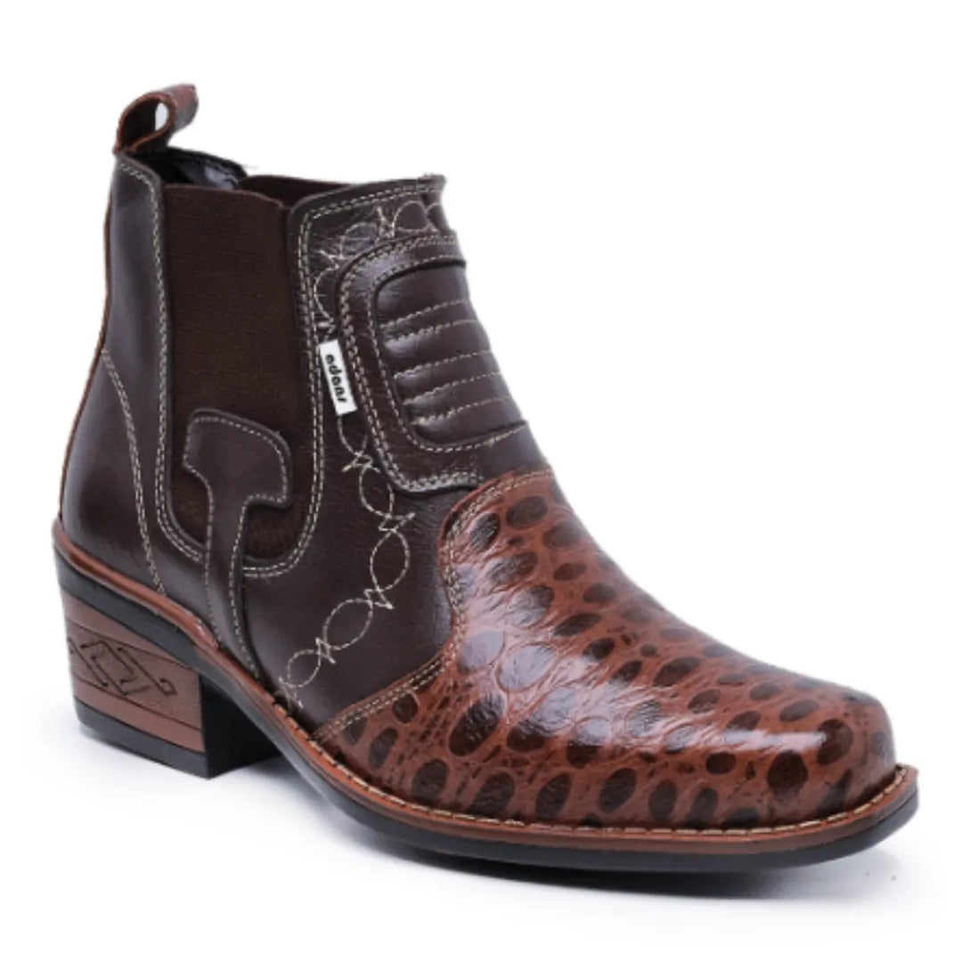 Bota Country Texana em Couro Legítimo + Copo Térmico GRÁTIS