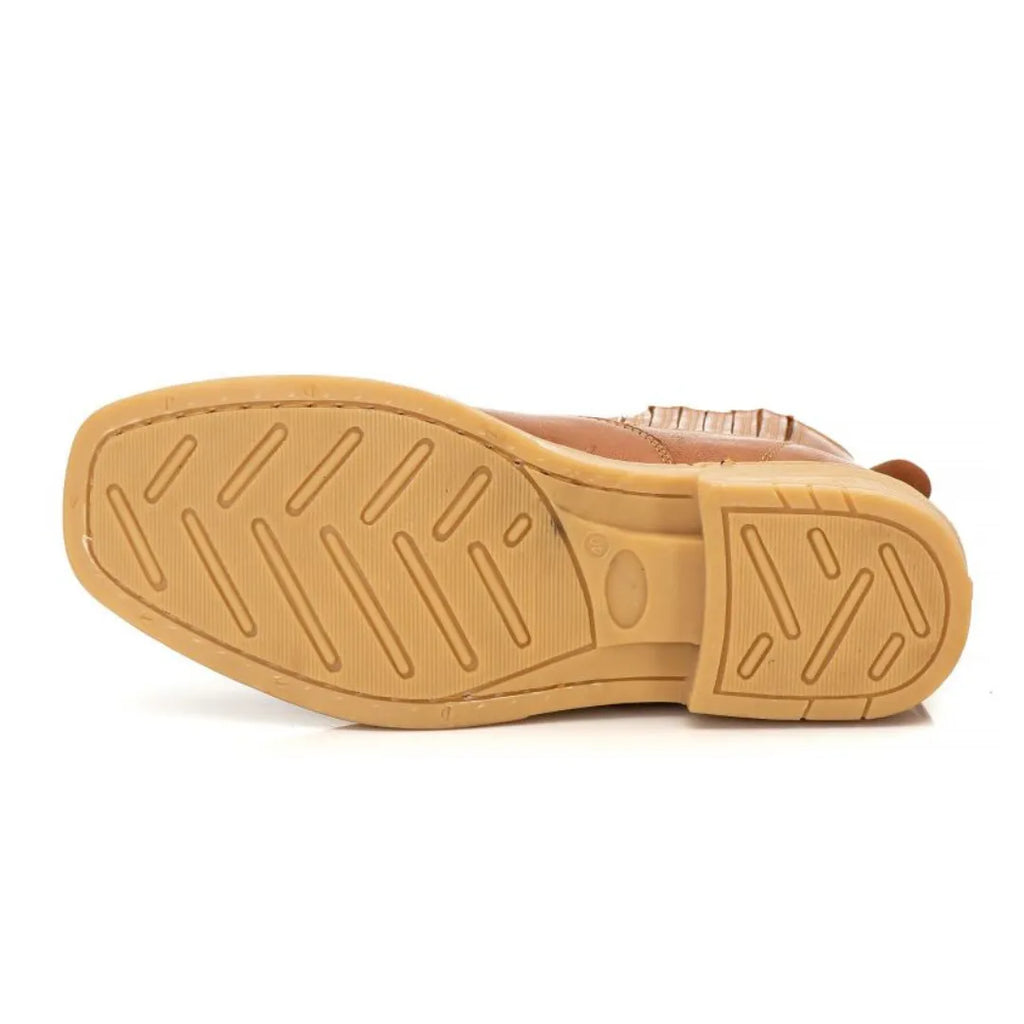 Botina Country Amarelo Couro Legítimo (Frete Grátis)