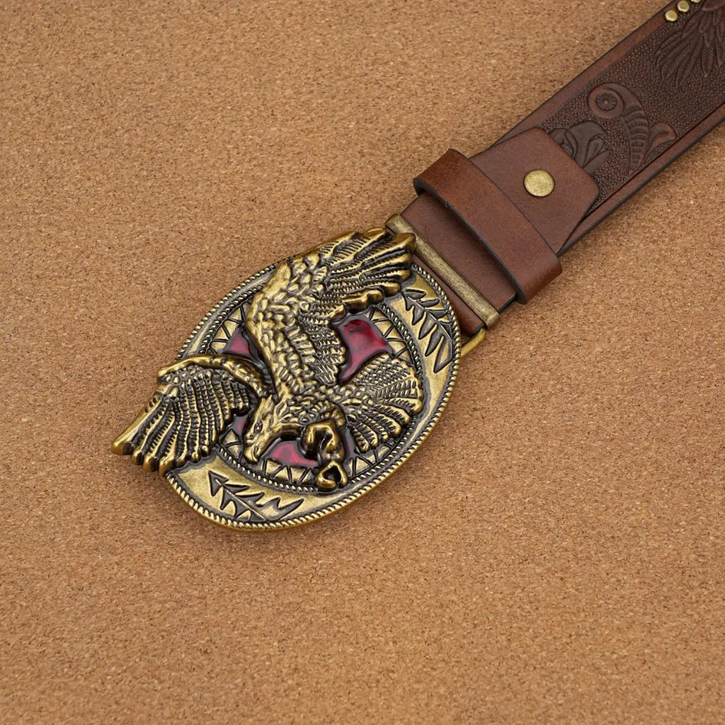 Cinto Country Fivela Águia Real Couro PU