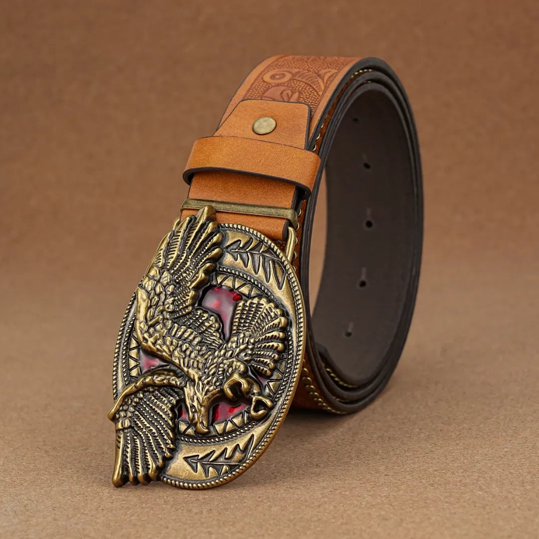 Cinto Country Fivela Águia Real Couro PU