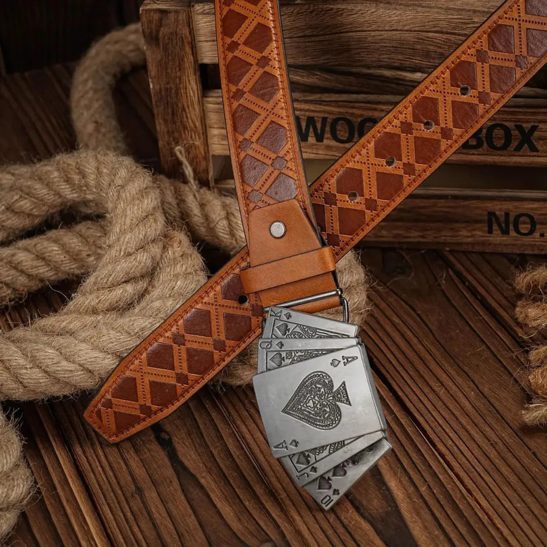 Cinto Country Fivela Truco Couro PU