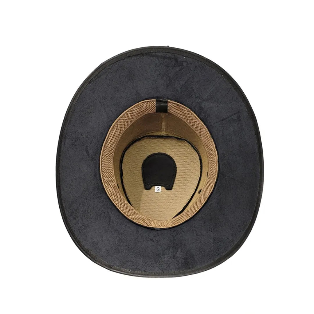 Chapéu Country Couro Legítimo Vaquejada Preto