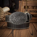 Cinto Country Fivela Flor do Deserto Couro PU