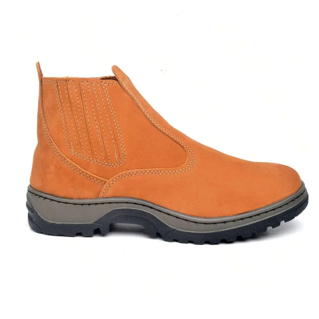 Botina Resistente Couro AgroWork Amarela