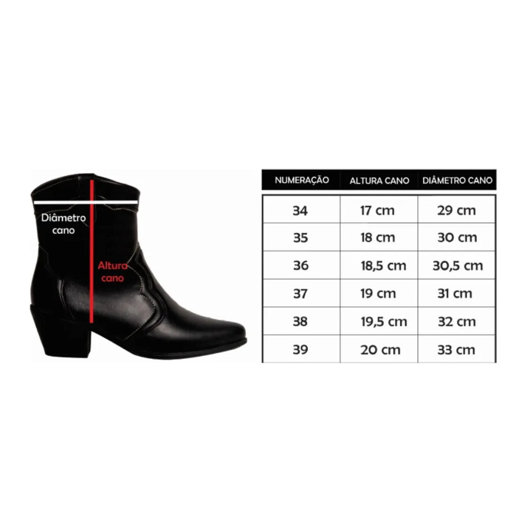 Bota Country Feminina Confortável