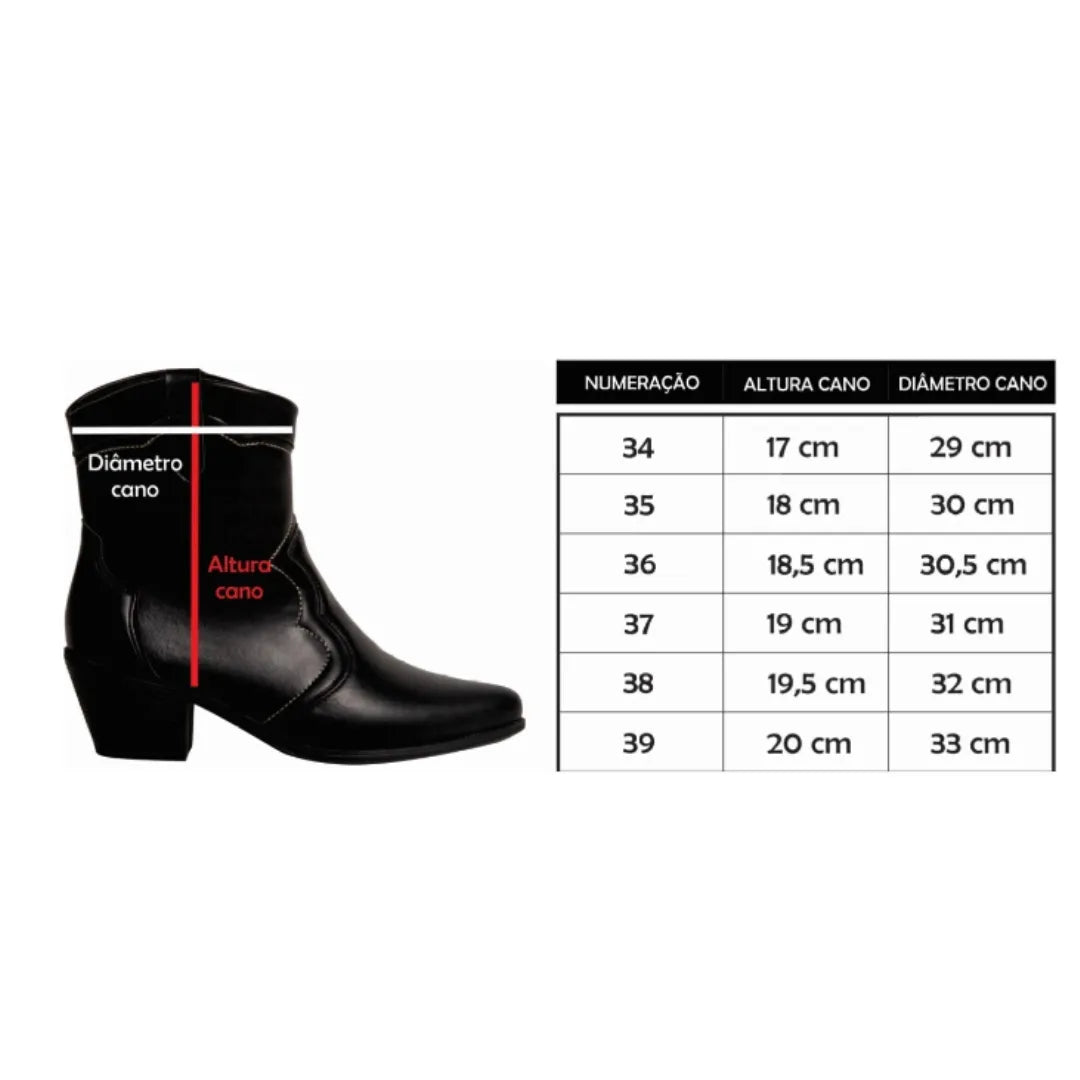 Bota Country Feminina Confortável