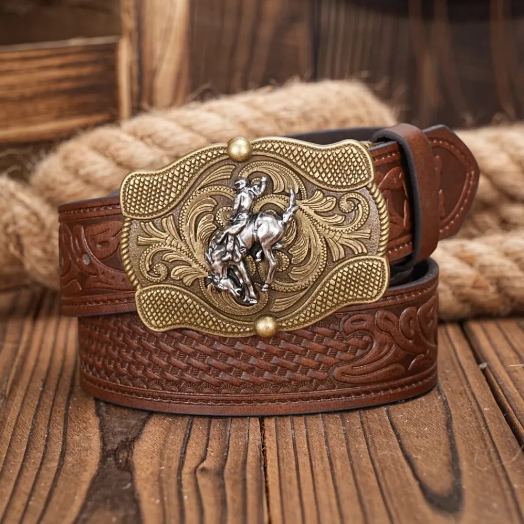 Cinto Country Fivela Gineteada Couro PU