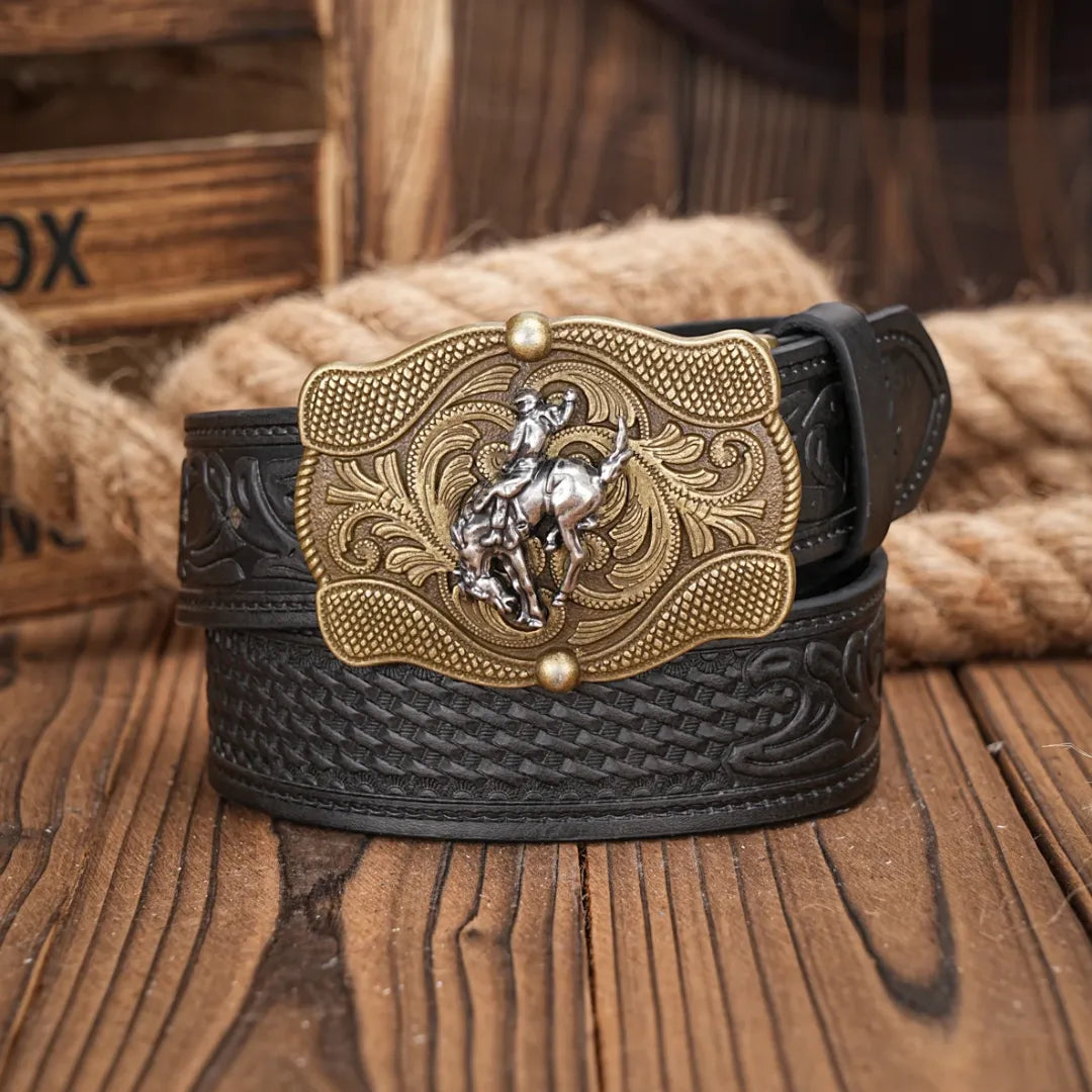 Cinto Country Fivela Gineteada Couro PU