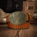 Cinto Country Fivela Flor do Deserto Couro PU