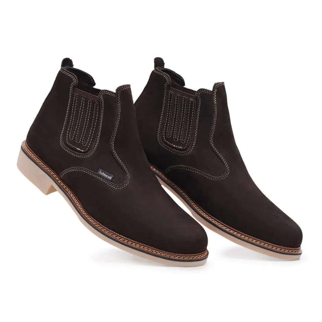 Botina Masculina Couro Legítimo Marrom