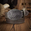 Cinto Country Fivela Flor do Deserto Couro PU