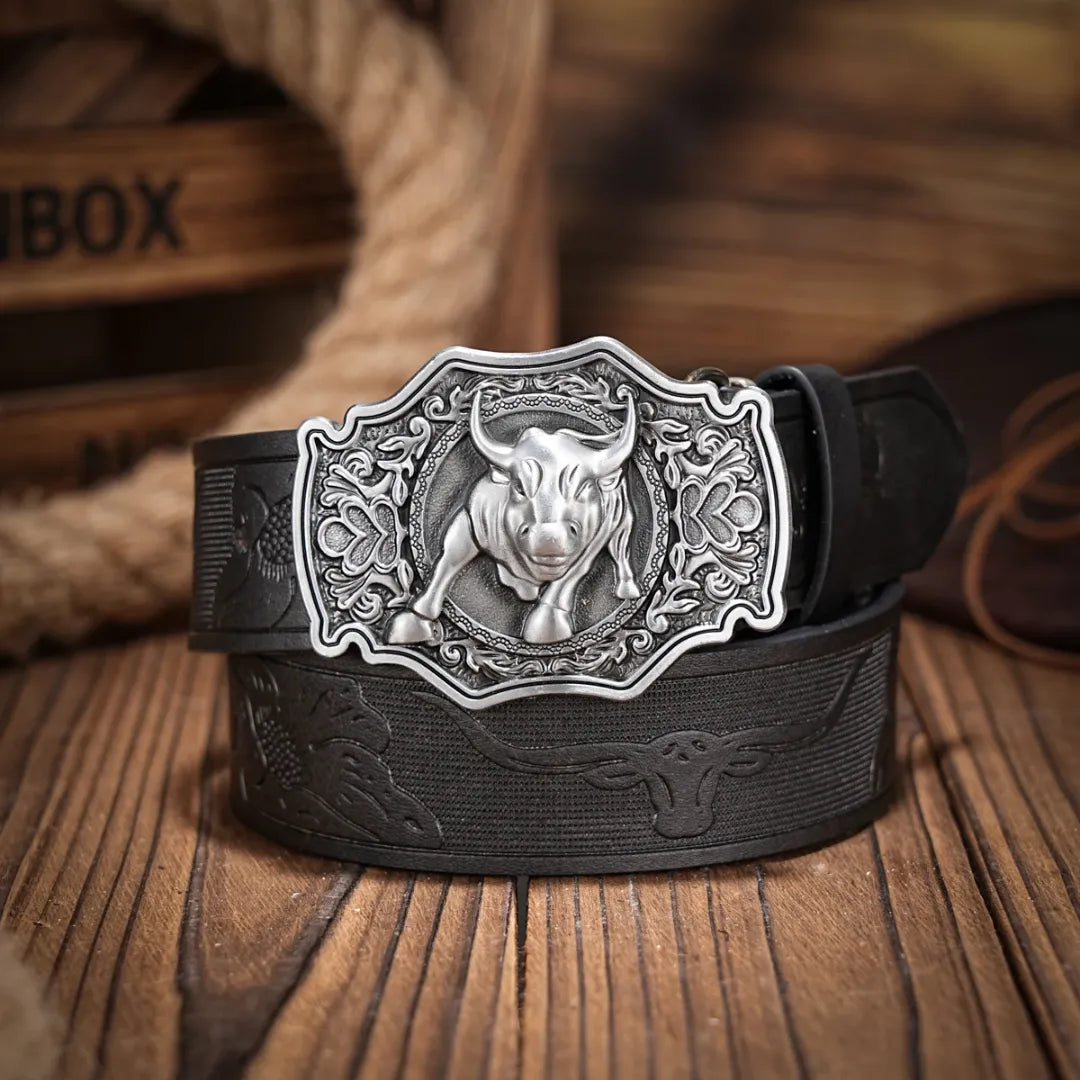 Cinto Country Fivela American Bull Couro PU