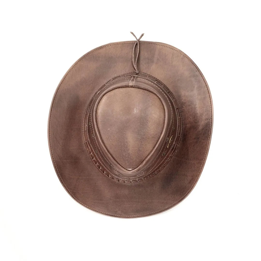 Chapéu Country Couro Legítimo Vaquejada Marrom