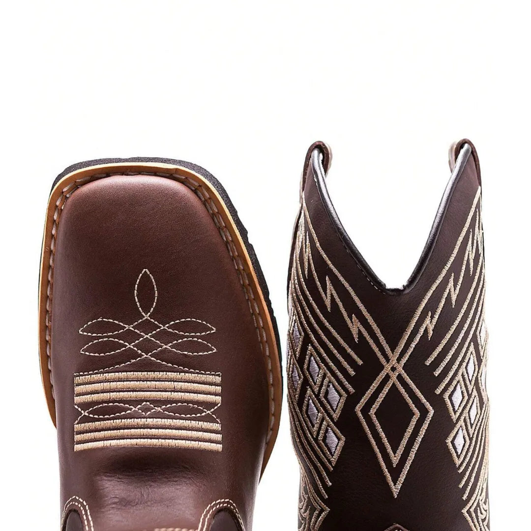 Bota Country Masculina Cano Alto Marrom Kentucky