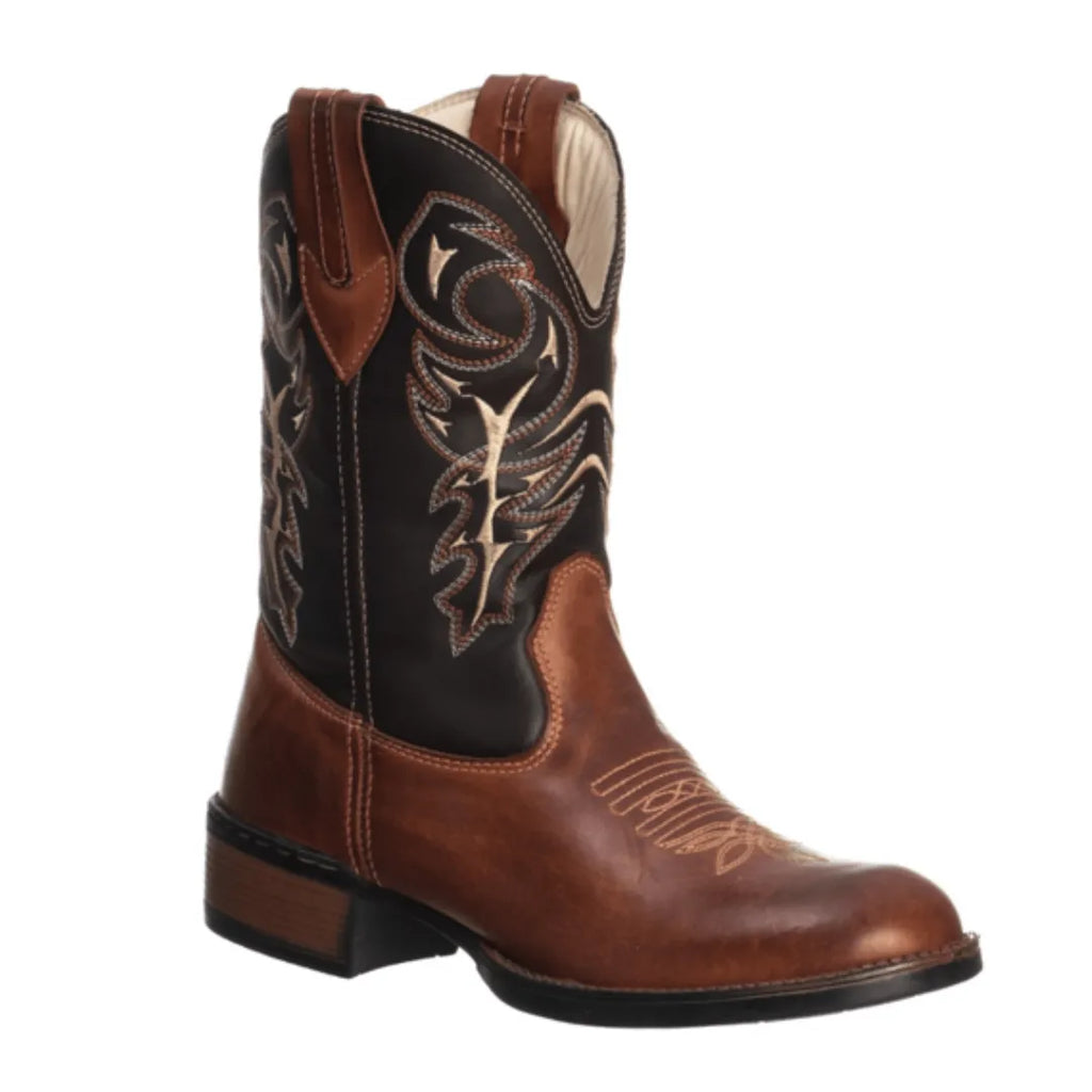 Bota Country Masculina Cano Alto Marrom Colorado