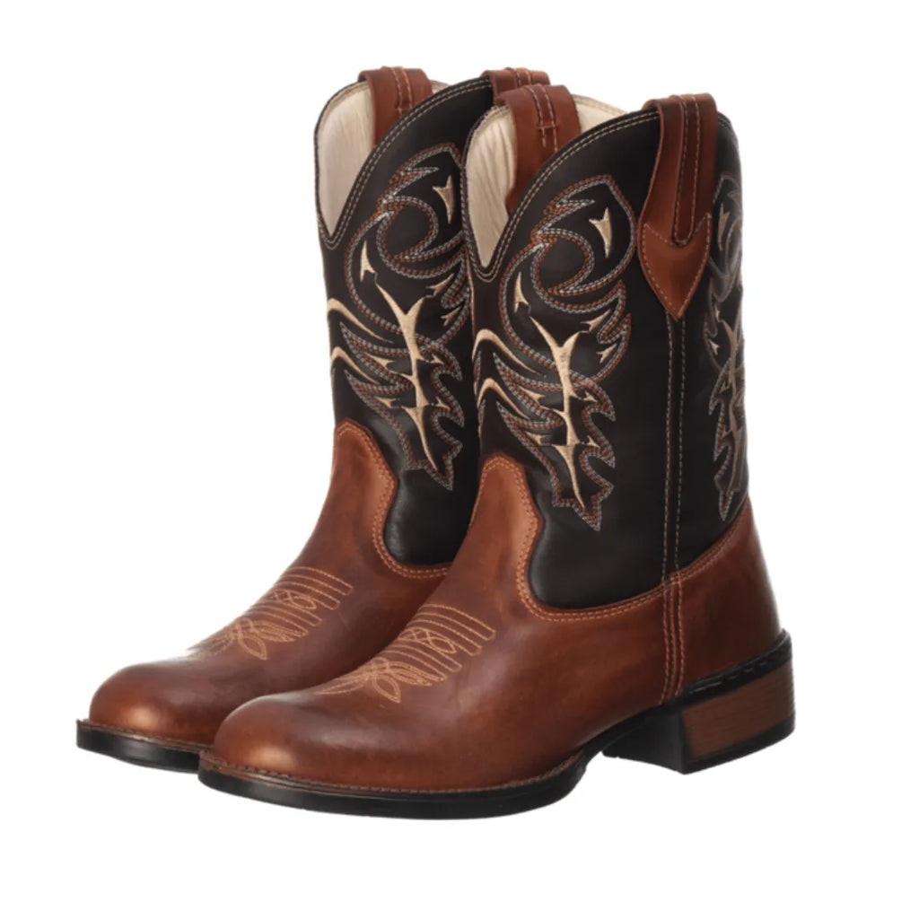 Bota Country Masculina Cano Alto Marrom Colorado