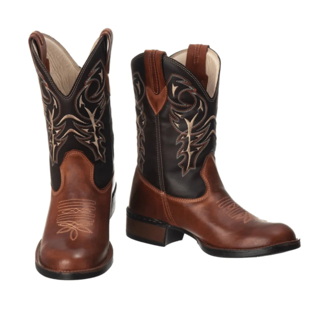 Bota Country Masculina Cano Alto Marrom Colorado