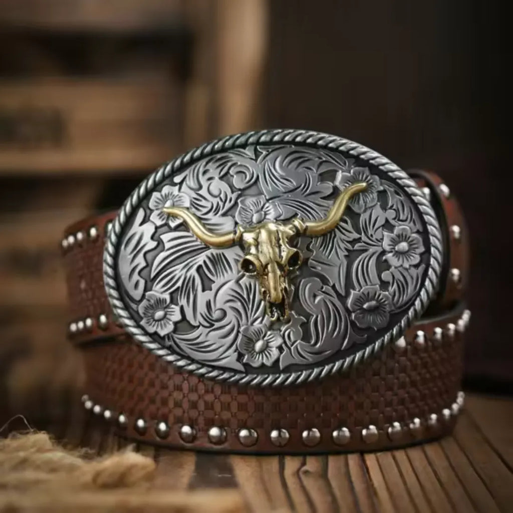 Cinto Country Fivela Cabeça Taurus