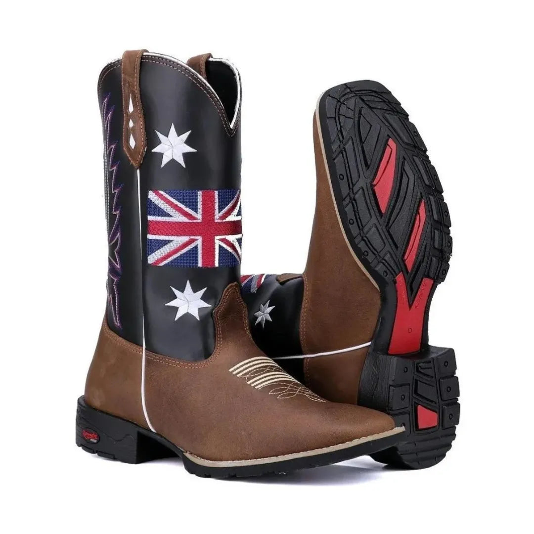 Bota Country Masculina Cano Alto Marrom Inglaterra
